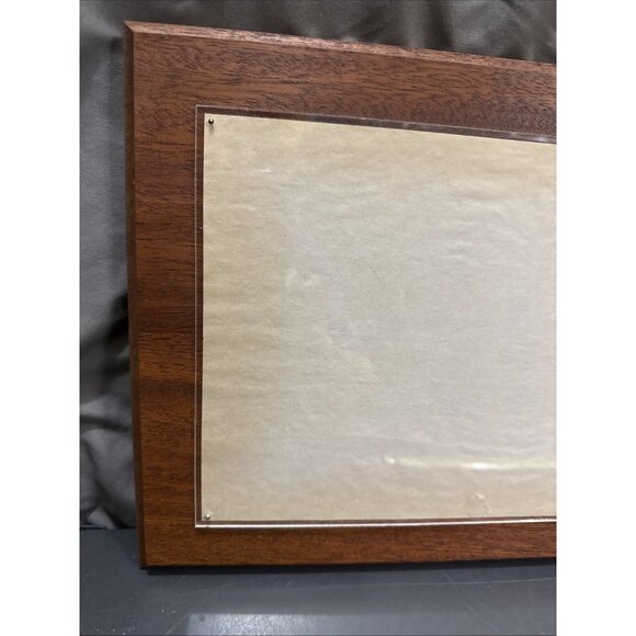 Vintage Solid Mahogany Wood Wall Plaque J. Hartley Company Inc. 10.5x12.5” - Picture 6 of 12